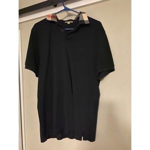 BURBERRY BRIT men’s XL plaid collard polo